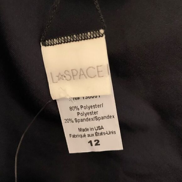 L*Space NWT black/pink/blue patterned low back one piece swimsuit Size 12 - Picture 4 of 6